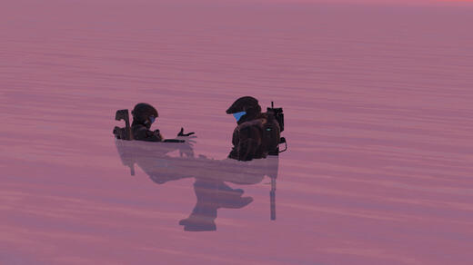 Dom and Ace in the pink gay ocean